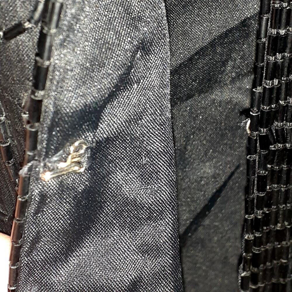 Ladies 80s Vintage Creative Creations 100% Silk Embellished Jacket Topper Size M - Picture 5 of 5